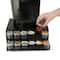 Mind Reader Flower Pattern Black 72 Capacity Double Coffee Pod Metal Mesh Storage Tray